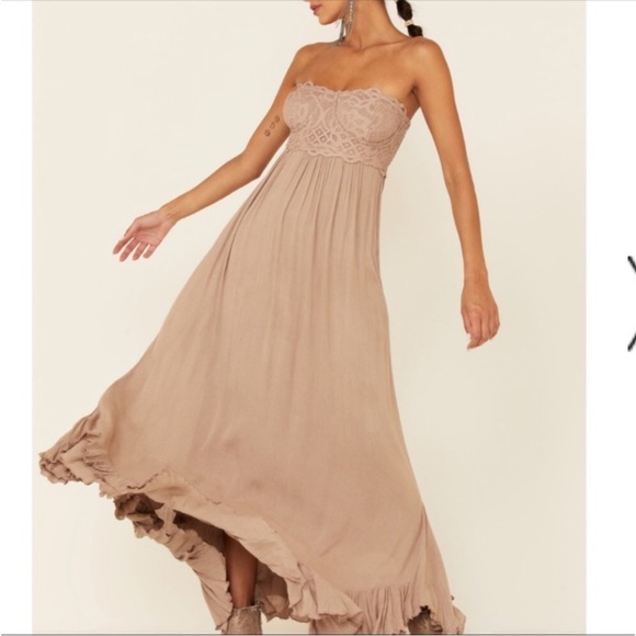 [Free People] Hazelnut Adela Corset Maxi Dress - Picture 14 of 14